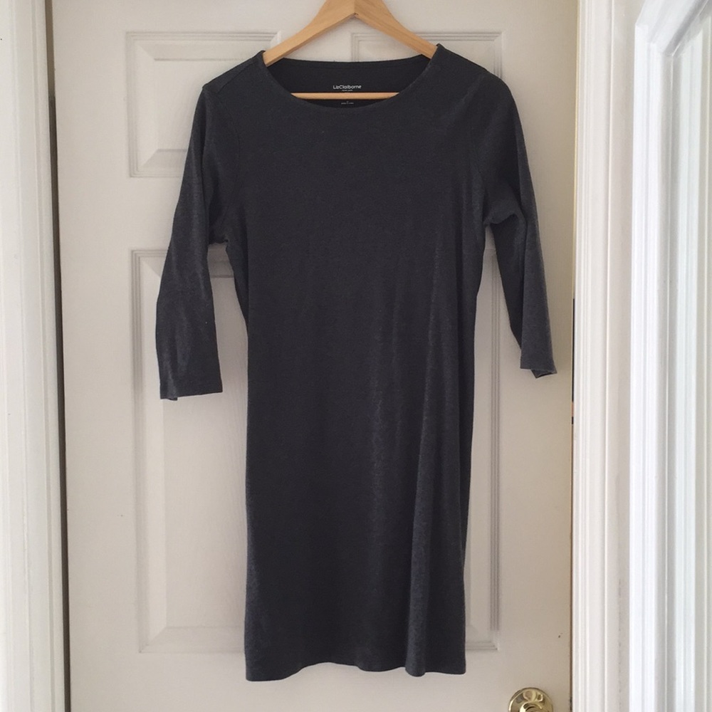 Liz Claiborne dark Grey shift dress